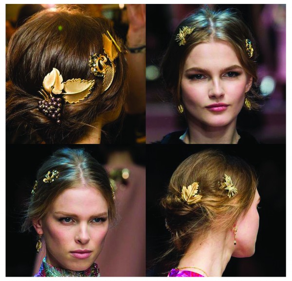 заколка брошь на показе мод