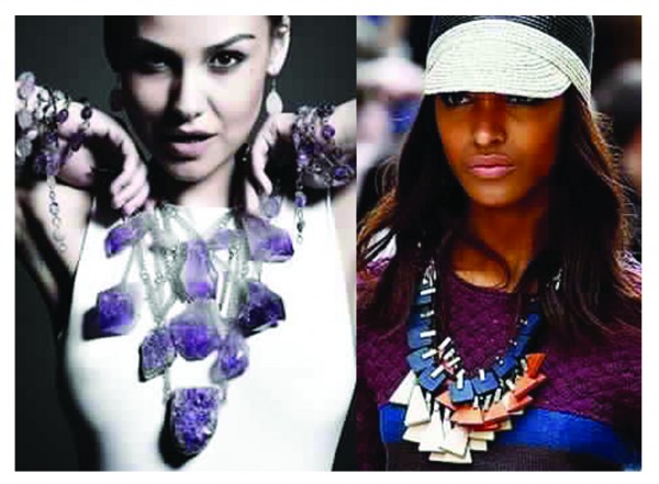 колье-пластроны на моделях